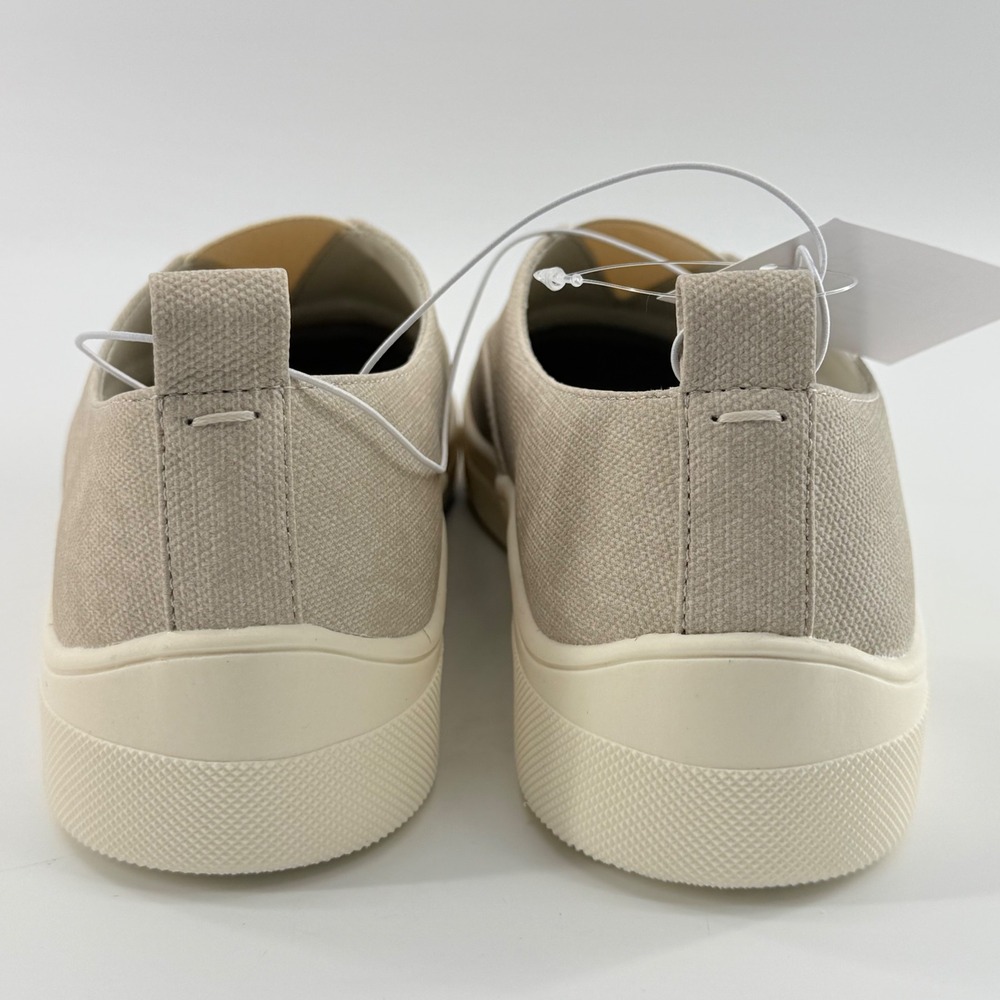 Kensie Womens 8 Salia Slip On Sneaker Beige Textile Flat Loafer Minimal Neutral - Picture 6 of 9
